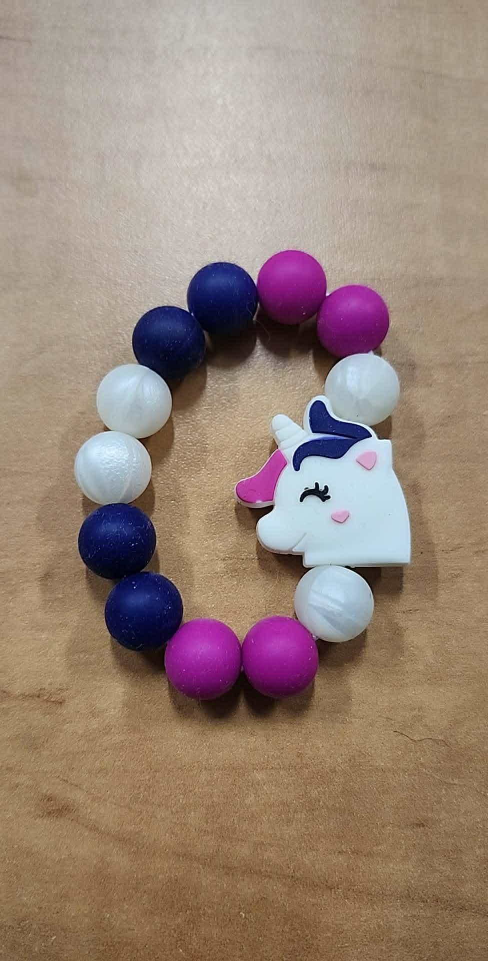 Bracelet en silicone licorne