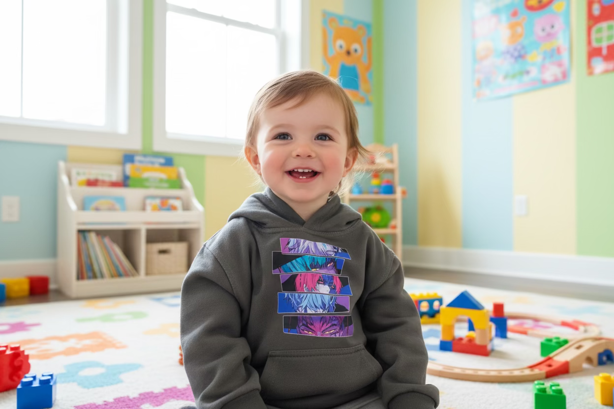 Hoodie chanteur pop  gris 1/2 ans
