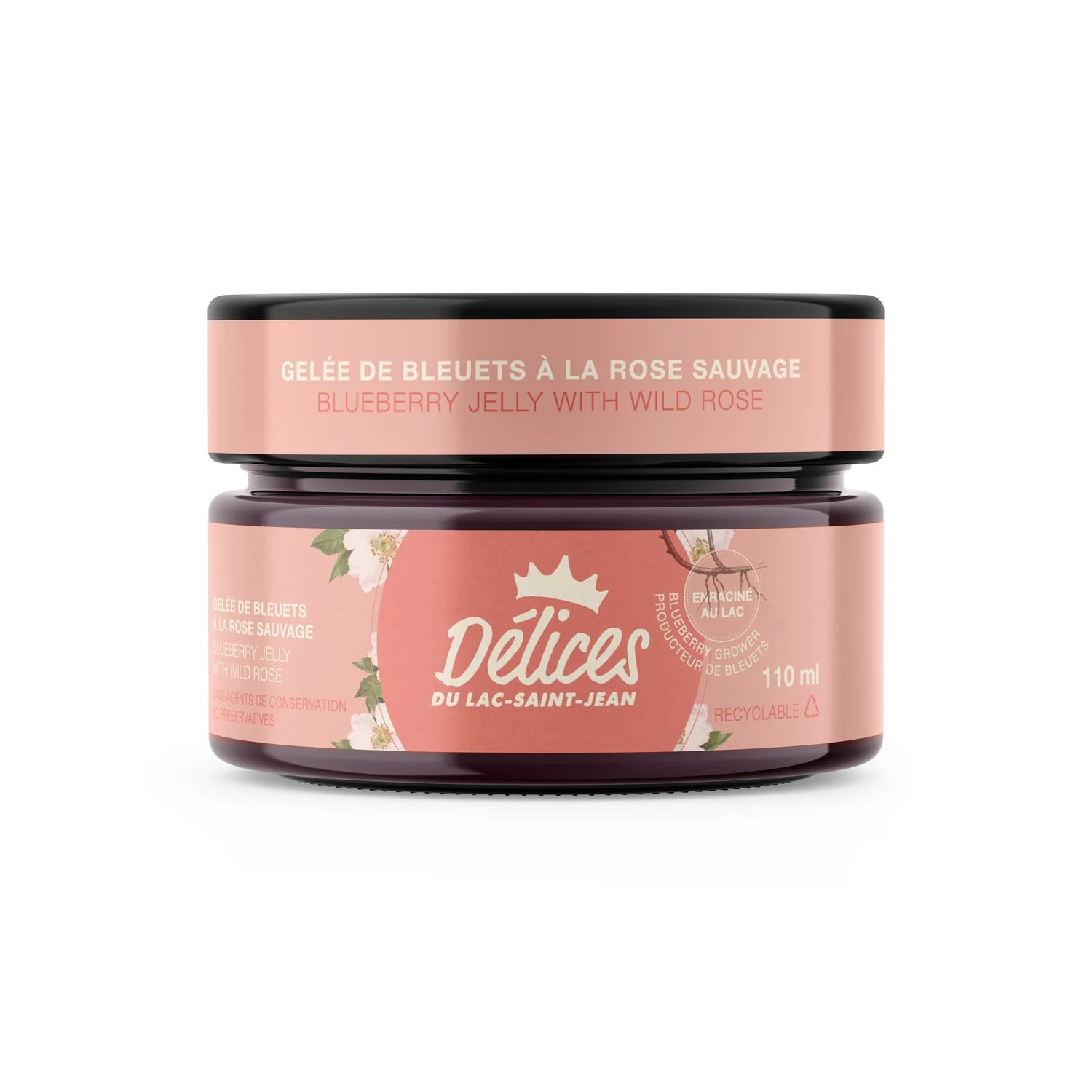 Gelée de bleuet à la rose sauvage 110ml