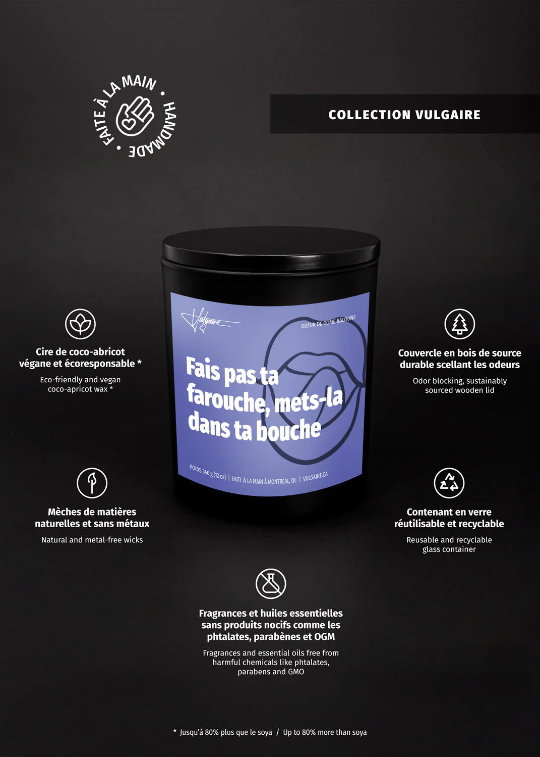 Bougie Fais pas ta farouche, mets-la dans ta bouche