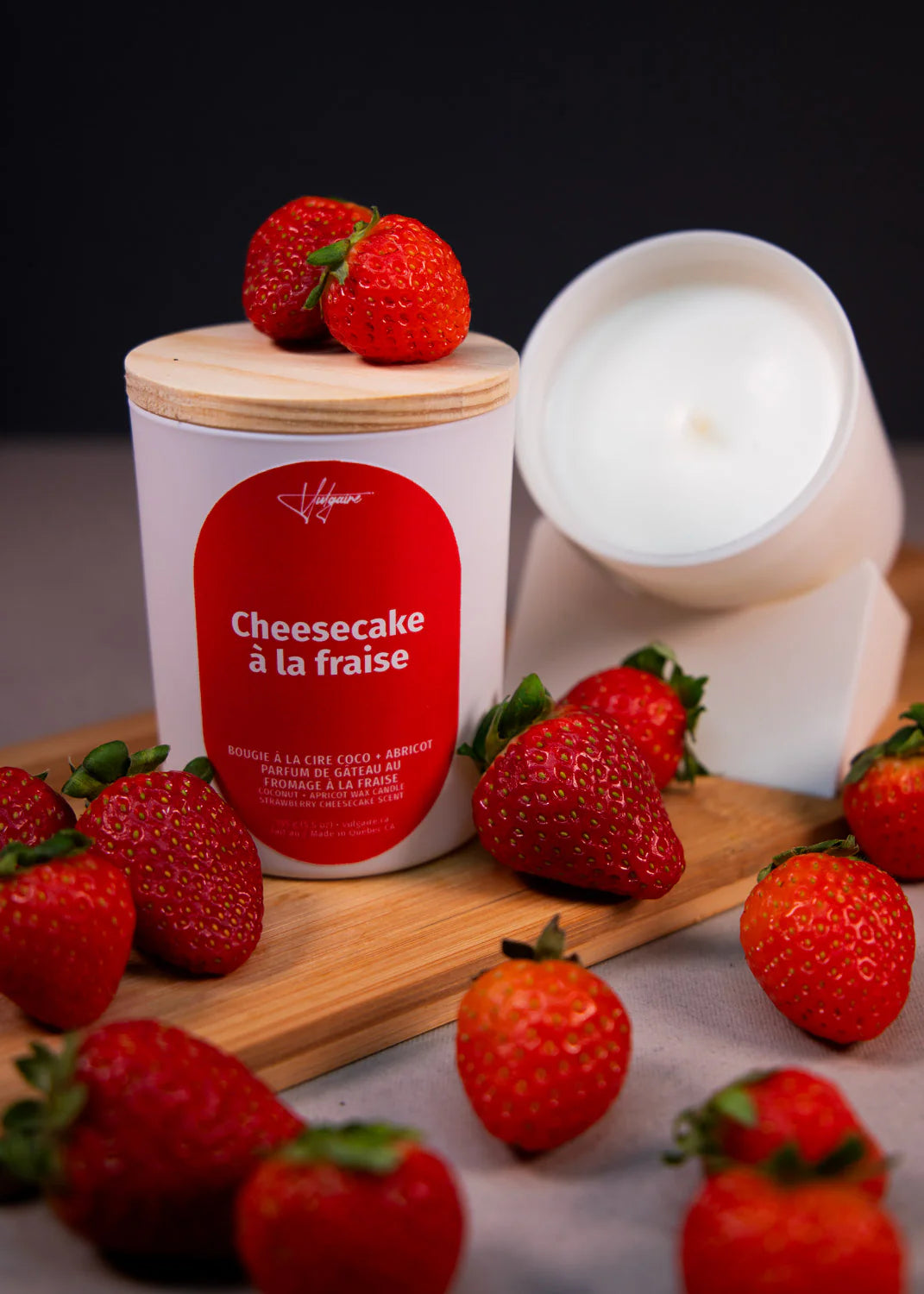 Bougie Cheesecake à la fraise 5.5 OZ