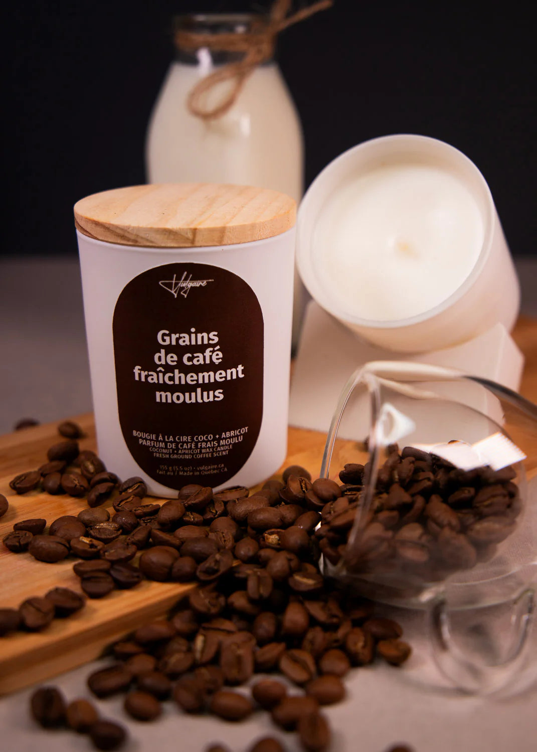 Bougie Grains de café fraîchement moulus 5.5 OZ