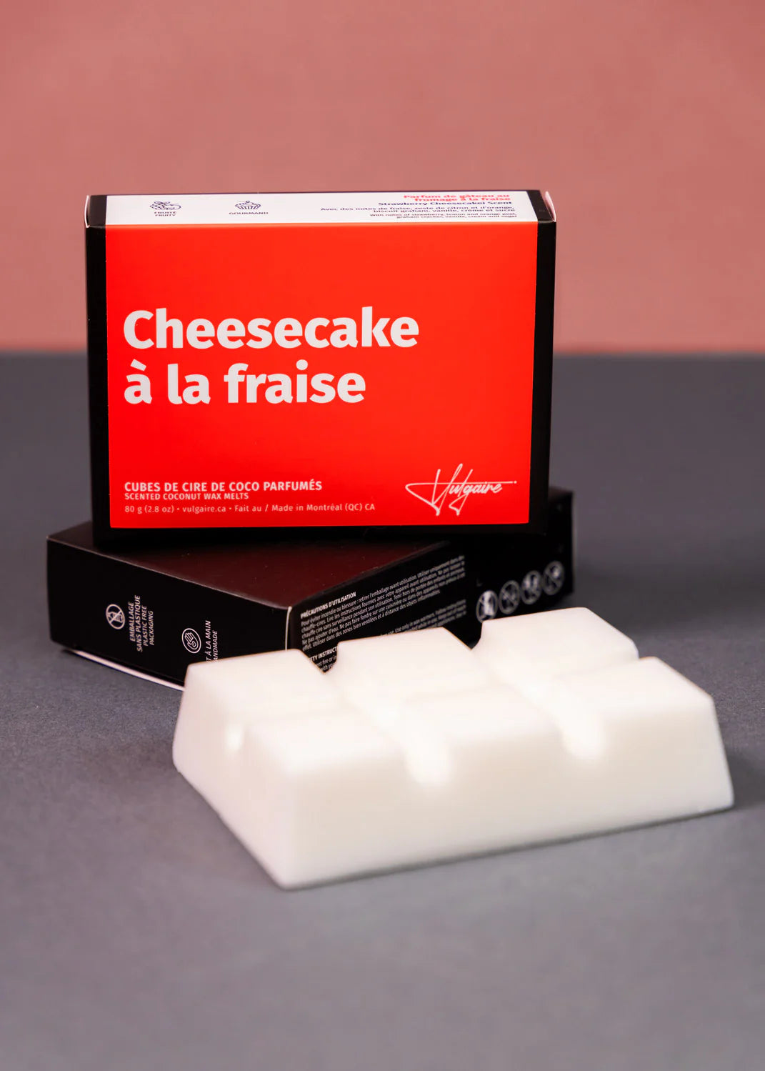 Cubes de cire Cheesecake à la fraise 80g.