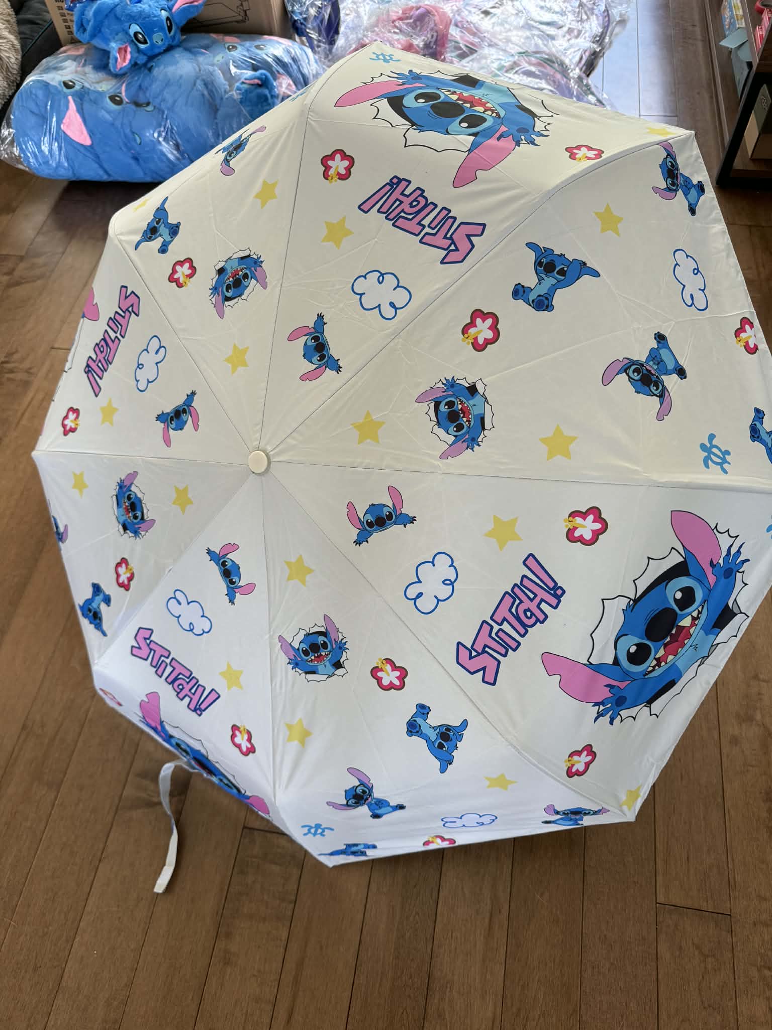 Parapluie Stit-ch extraterrestre bleu