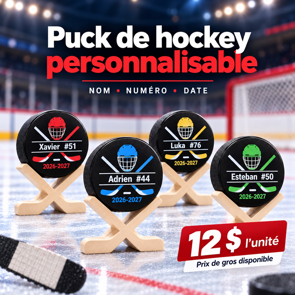 Rondelle « puck » de hockey