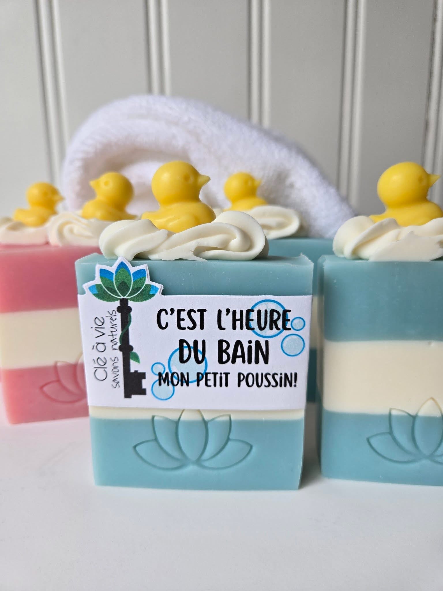 Savon c’est l’heure du bain mon petit poussin