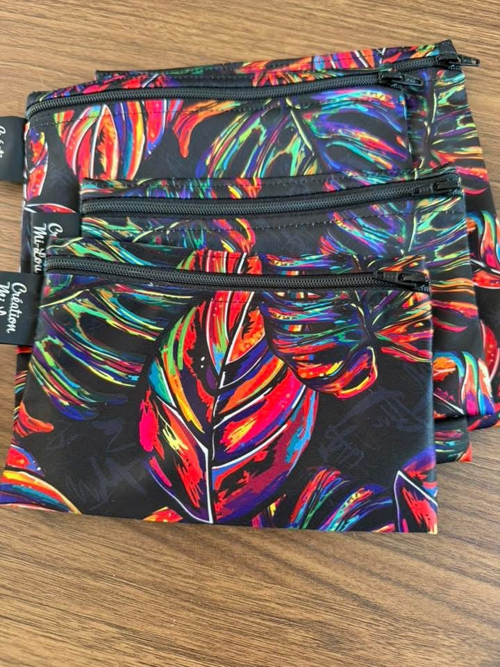 Sac à collation feuille monstera multicolore