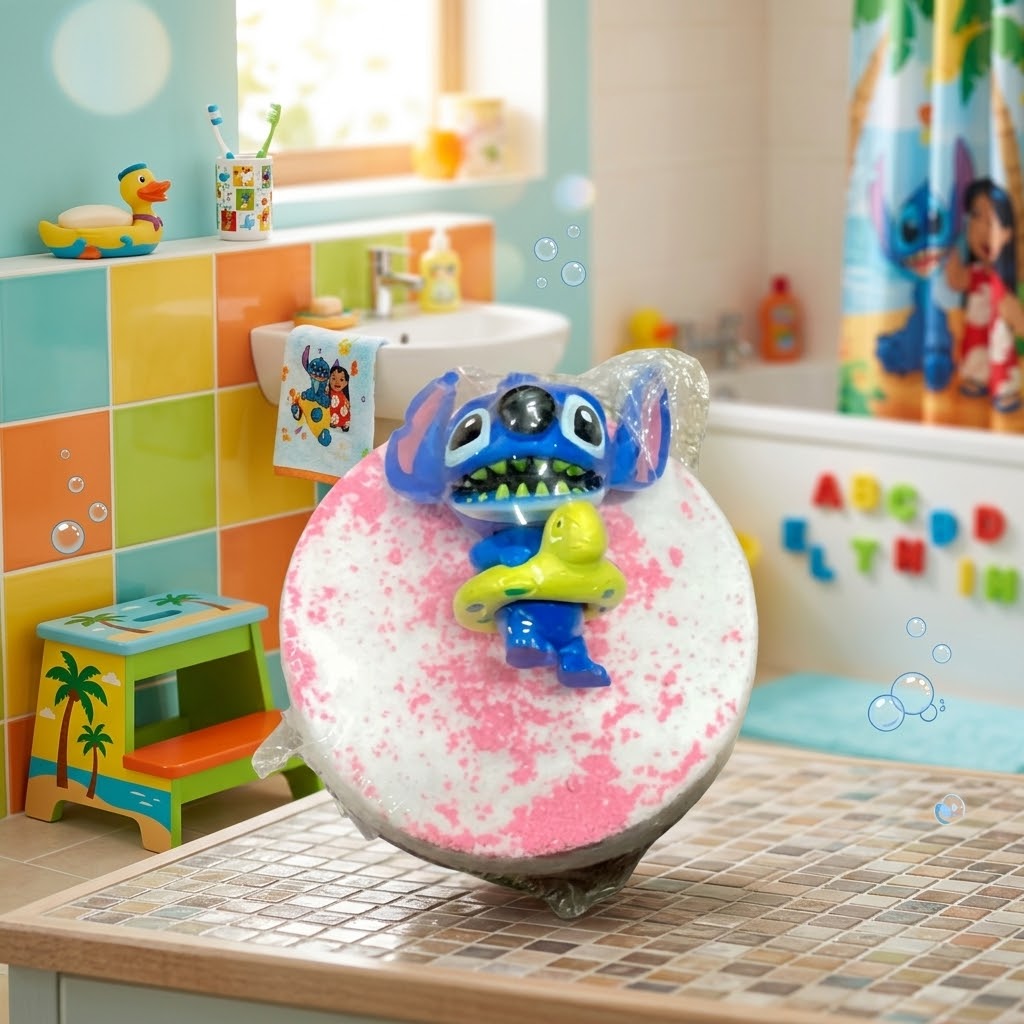 Bombe de bain avec jouet articulé Stit-ch