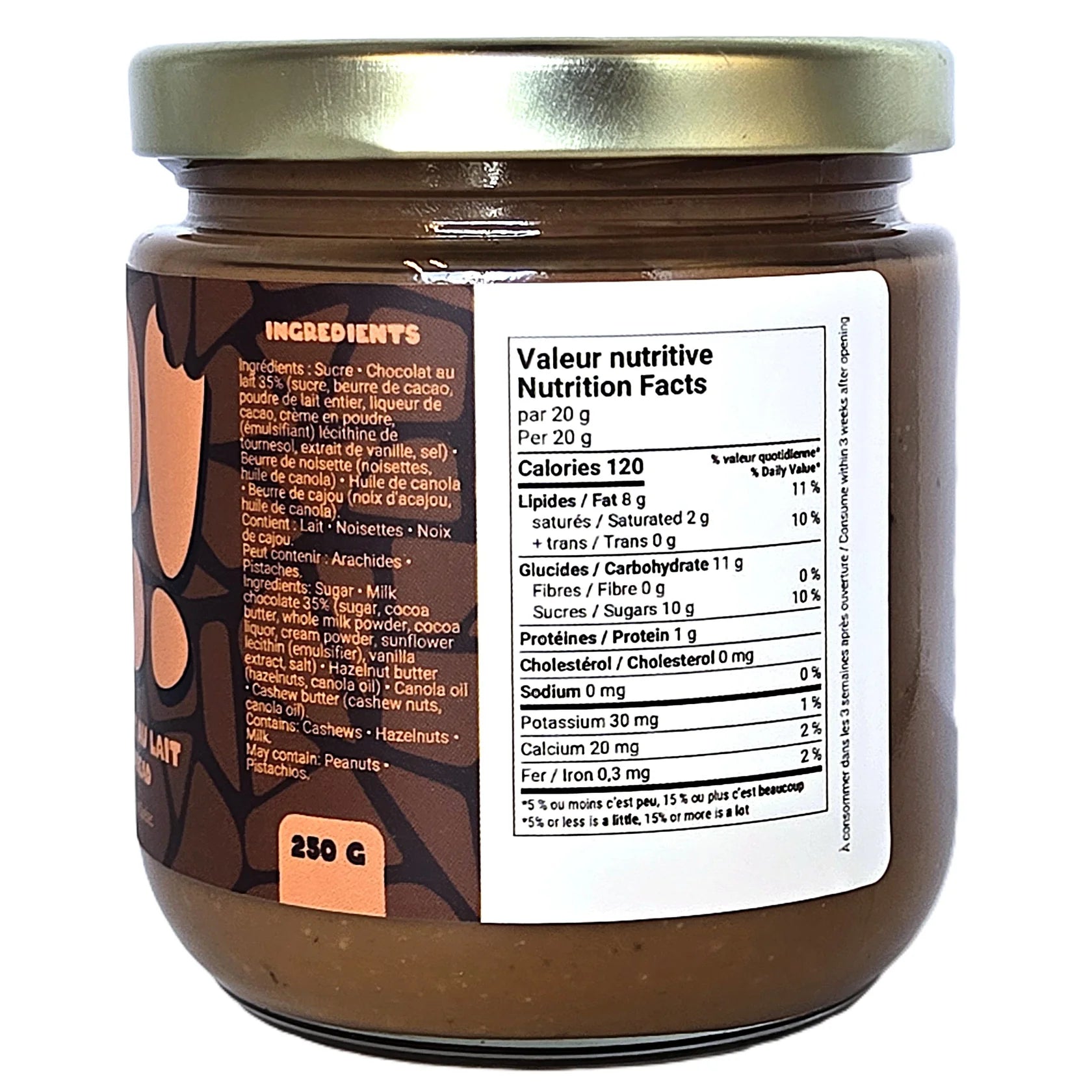 Tartinade Noisette & Chocolat au Lait