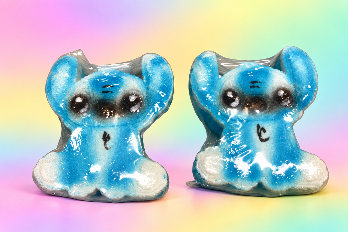 Bombe fragrance bleuet petit extraterrestre bleu