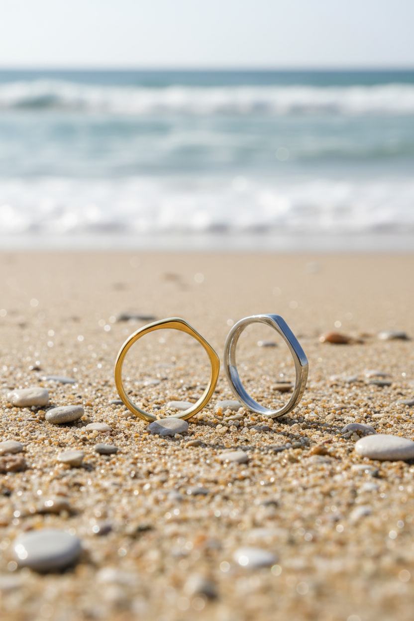 Minimalist stainless steel ring