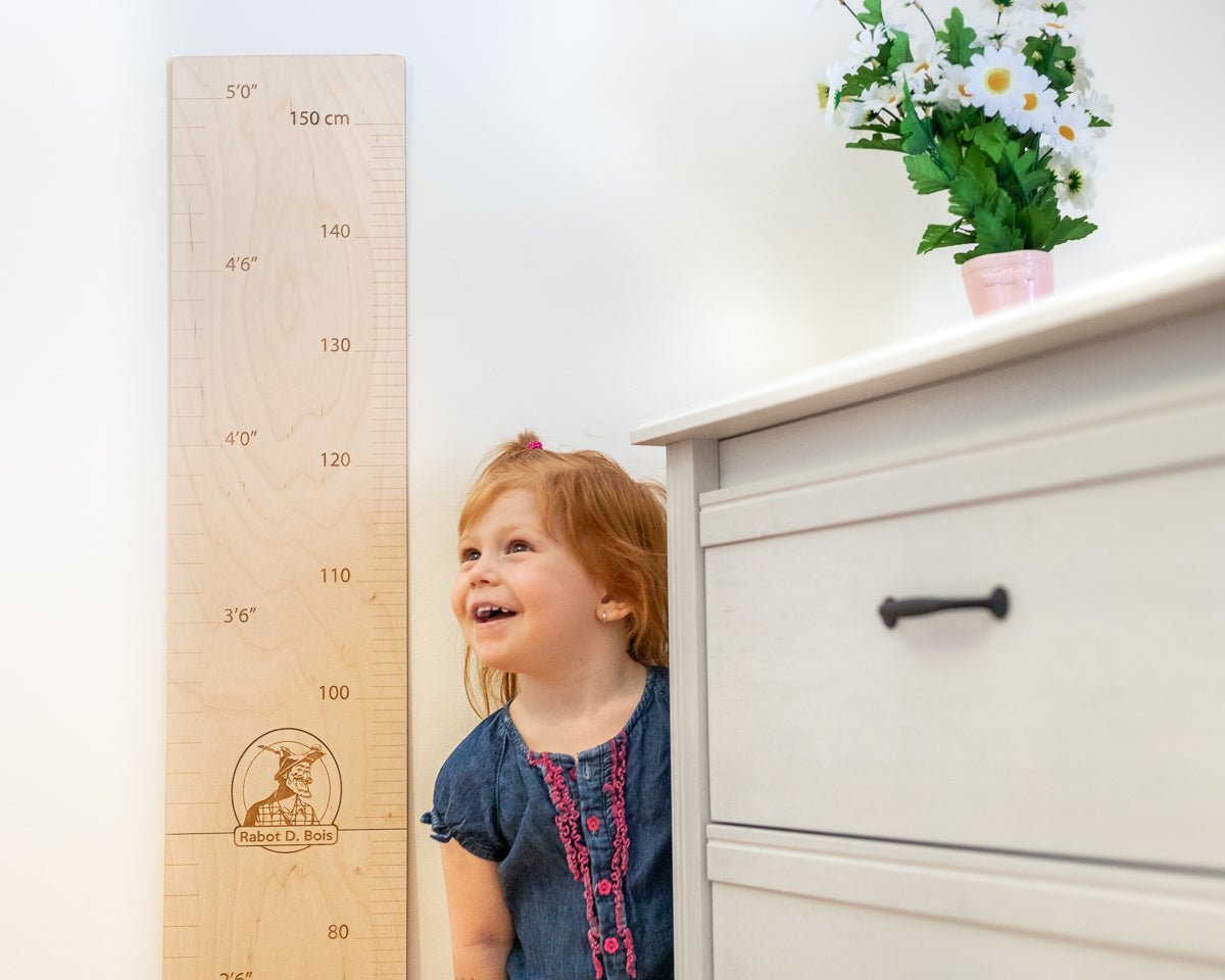 Règle de mesure en bois pour enfant - Droite