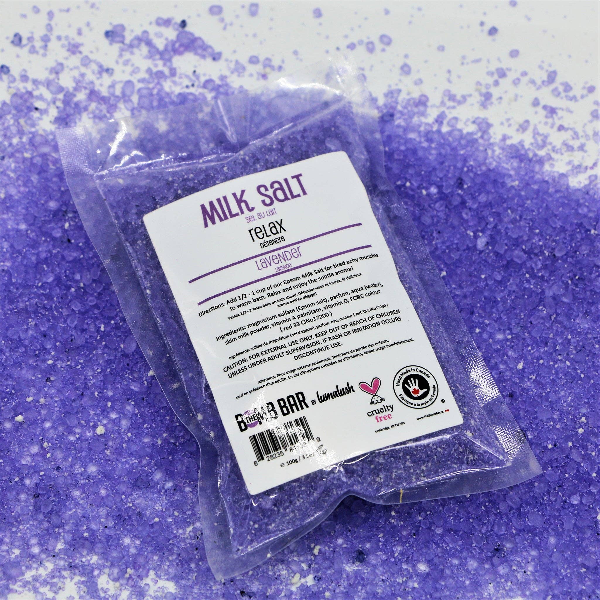 Bain de bain - Sel de lait: Détendez-vous / 100g