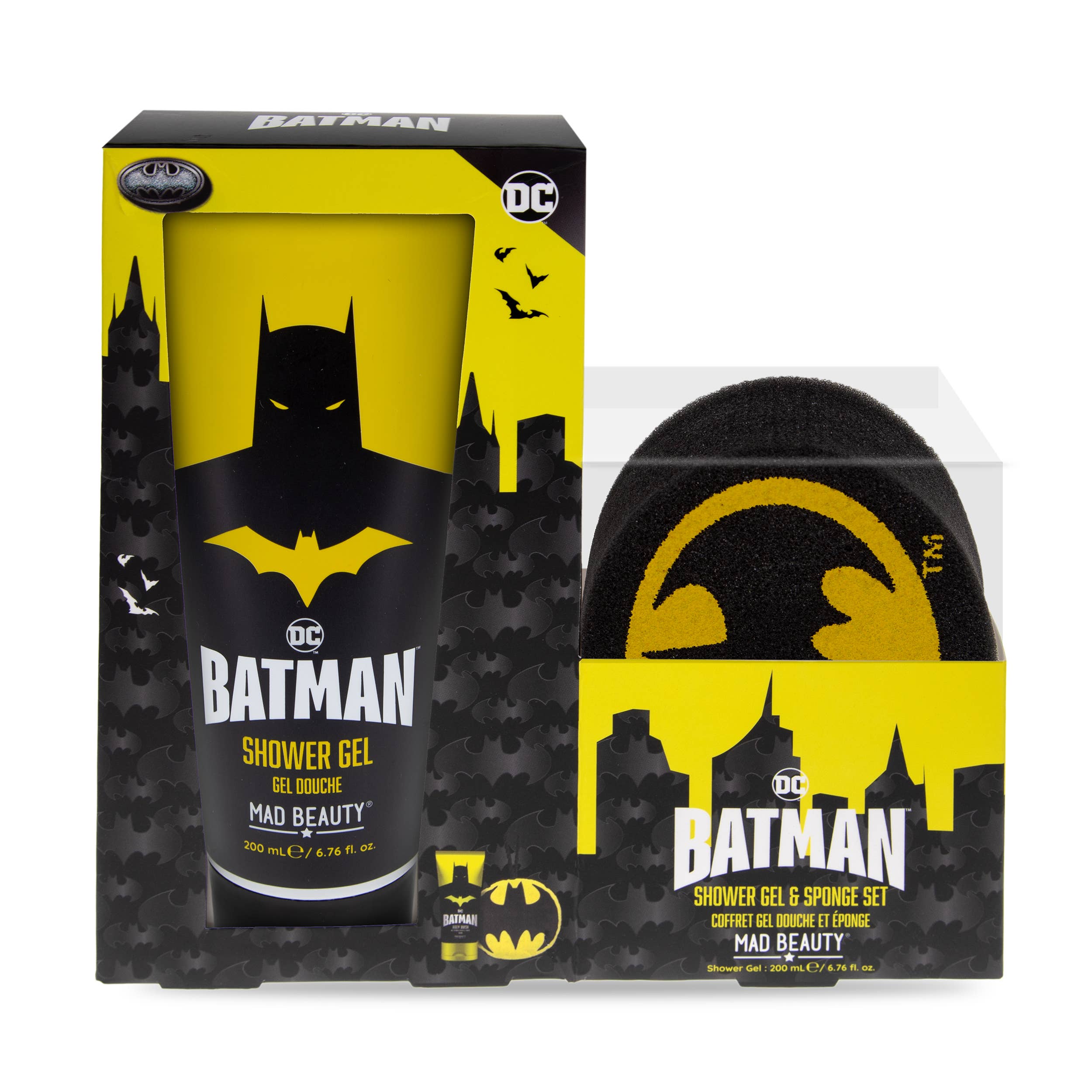 Coffret cadeau gel douche et éponge Batman