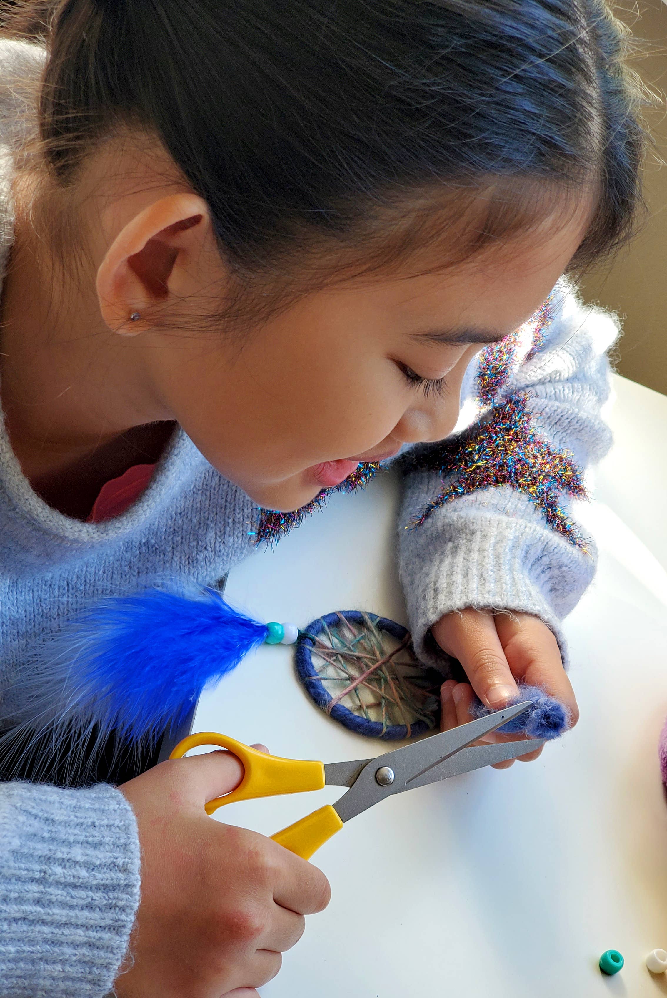 Kit Dream Catcher 2,5 pouces pour enfants - Arc-en-ciel