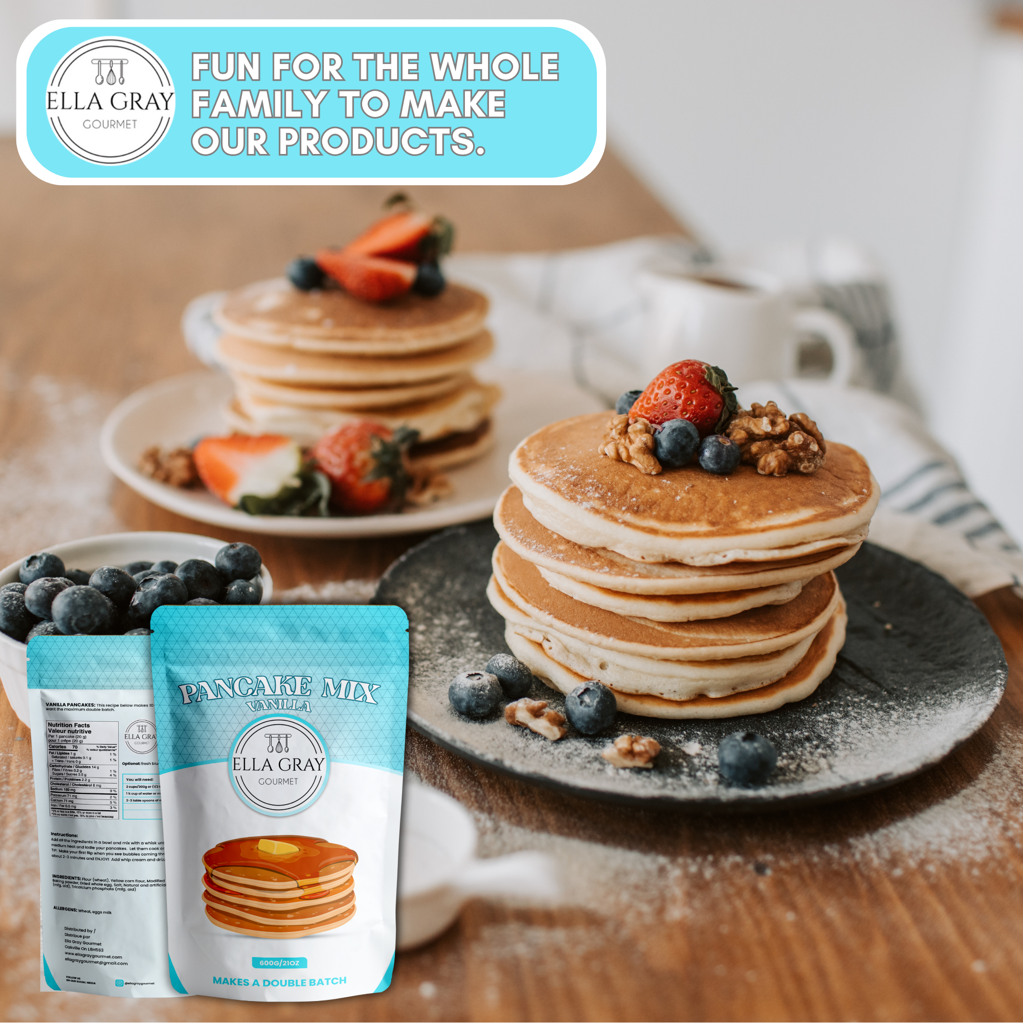 Mélange pour pancakes à la vanille