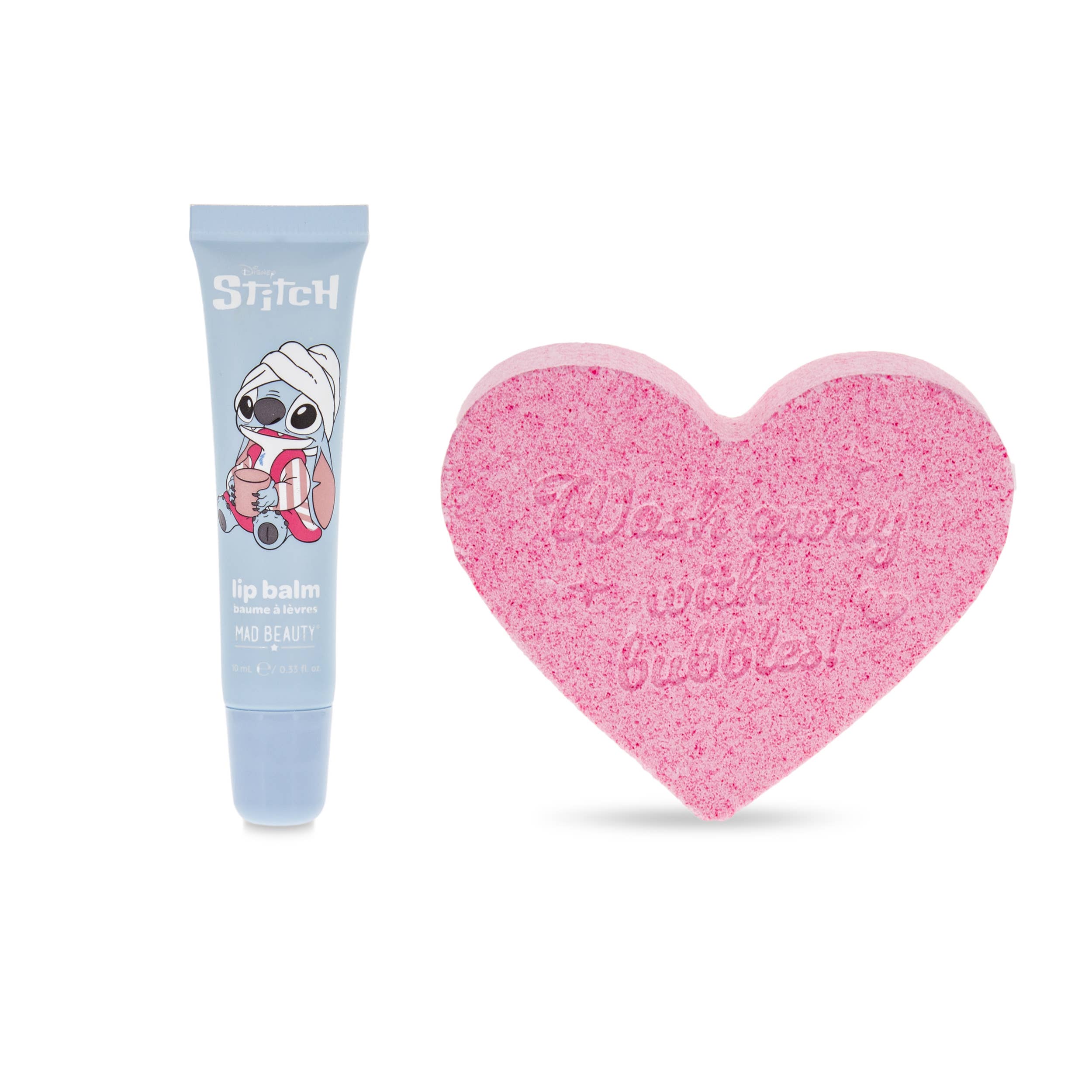 Coffret cadeau duo Fizzer & Baume à lèvres Stitch Pamper