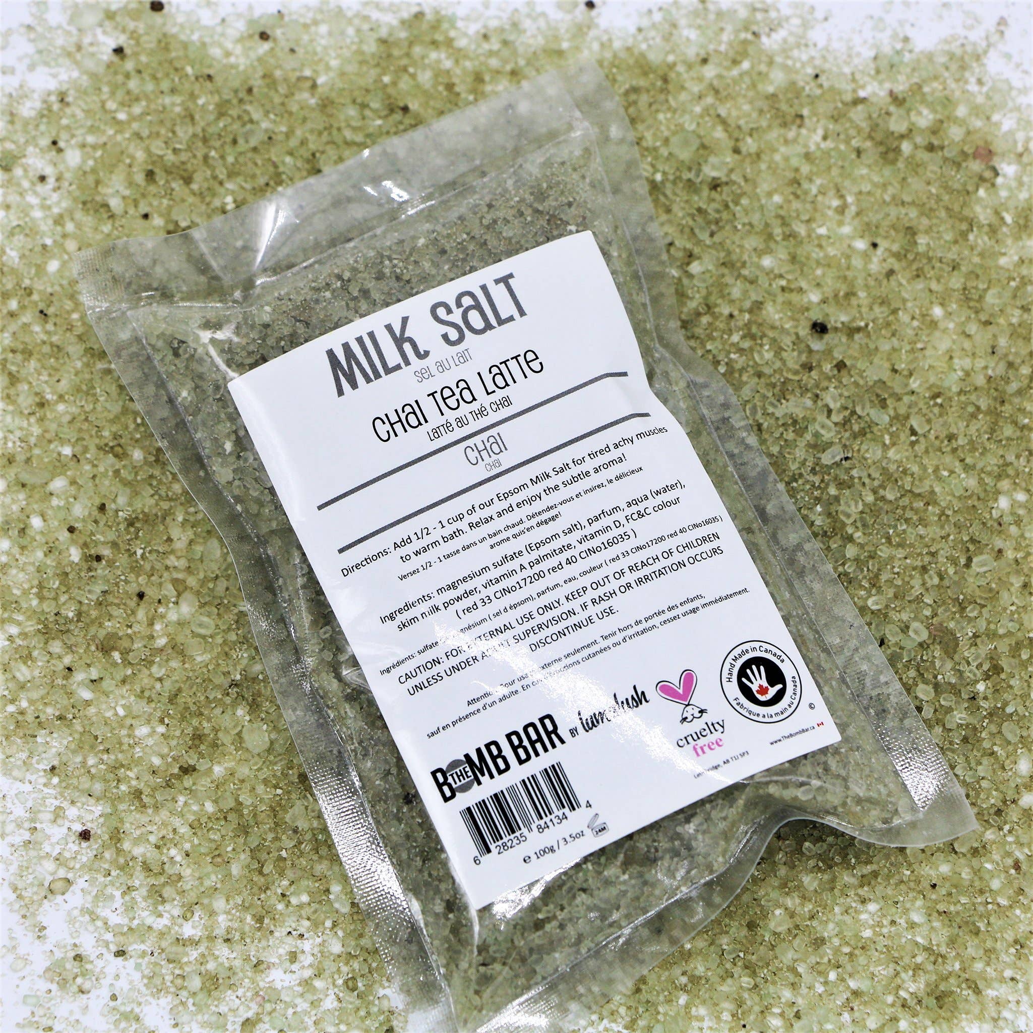 Bain -Sel de lait: Thé Chai Latte / 100g