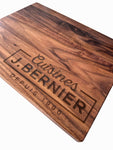 Planche en noyer personnalisée